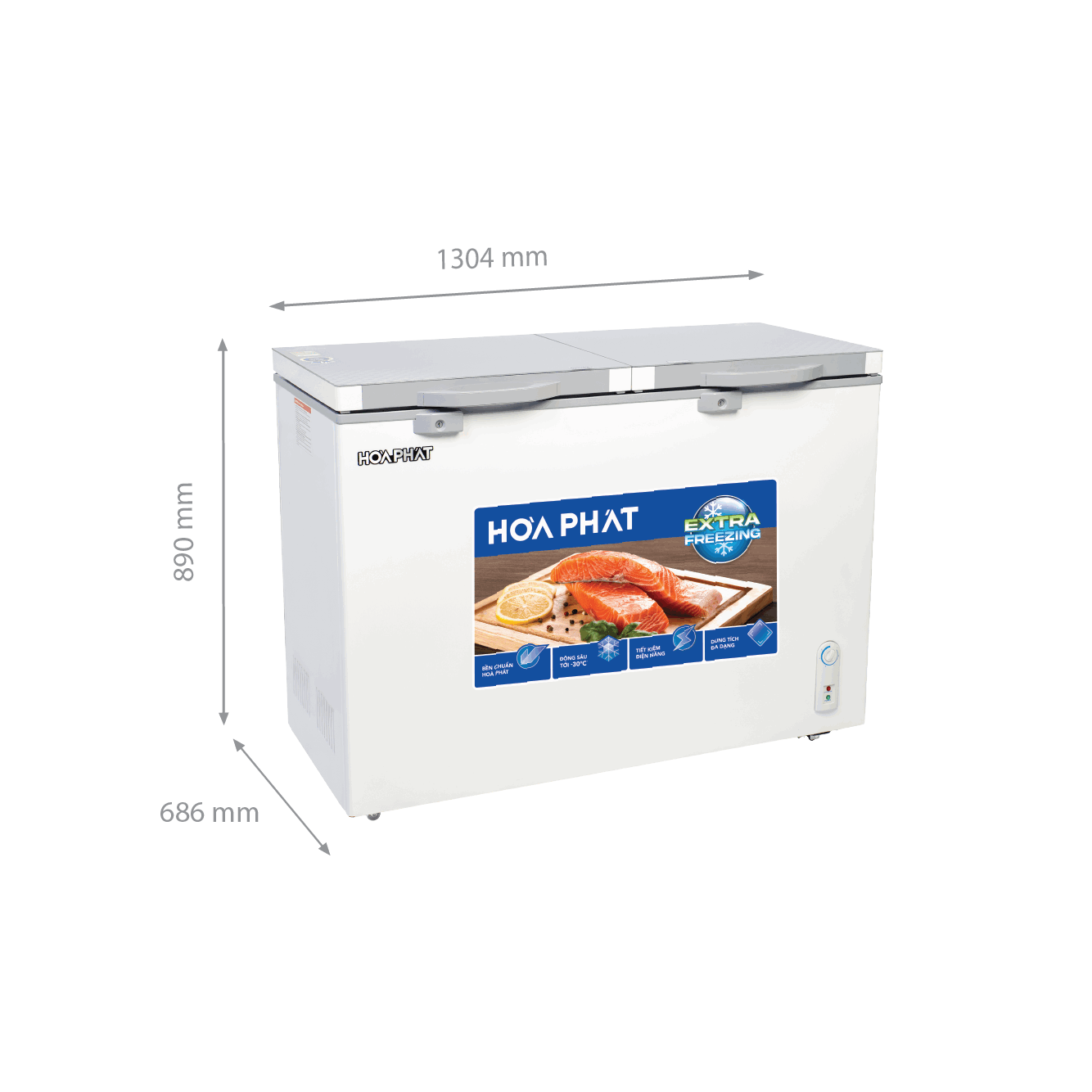 Tủ bảo quản 1 ngăn mặt kính Hòa Phát 352L HPF-AD6352.T1